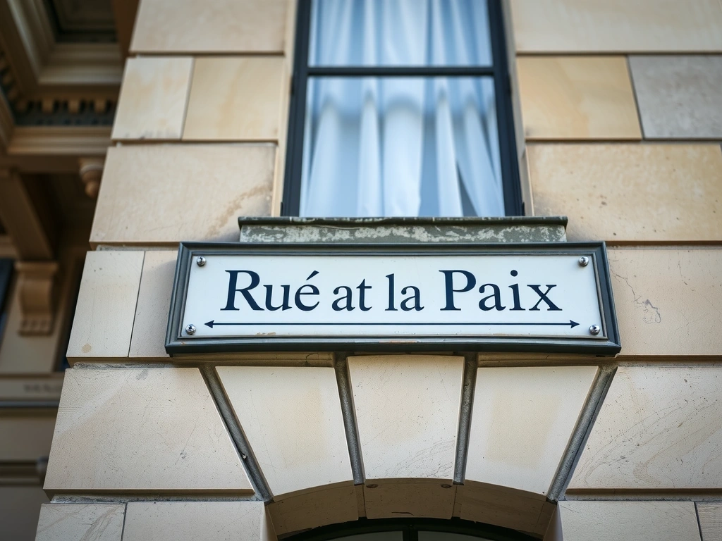 Façade du bâtiment Rue de la Paix, Paris